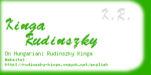 kinga rudinszky business card